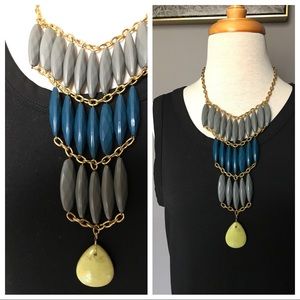 Anthropologie - David Aubrey grey blue necklace